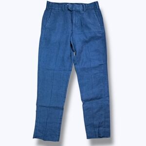 Abercrombie & Fitch Linen Pants Mens 30x30 Blue Summer Coastal Minimalist READ